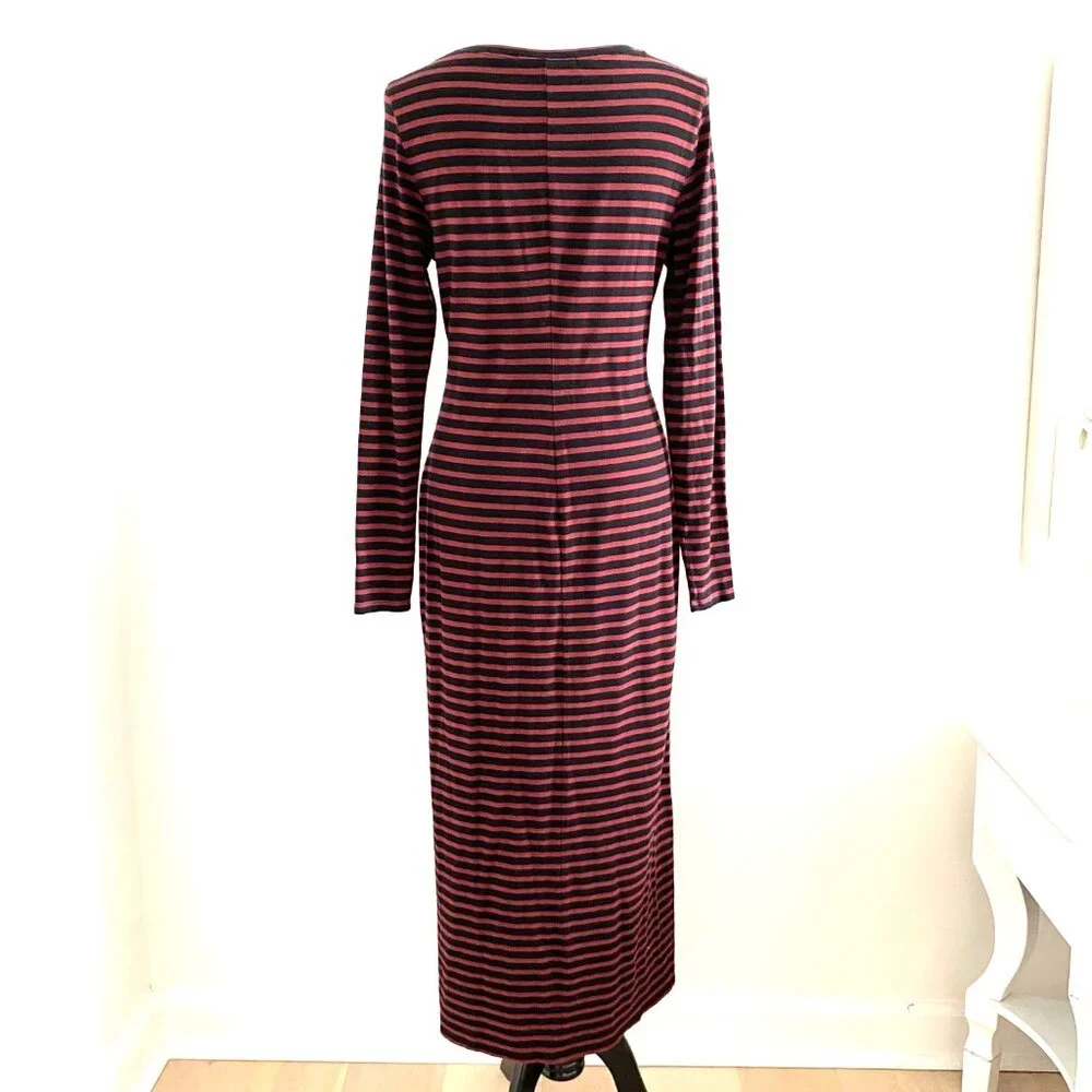 Peruvian Connection Andover Striped Maxi Dress Long Sleeve - Picture 3 of 12